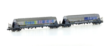Hobbytrain H23478 - N - 2-tlg. Set Silowagen Graffiti, SBB Cargo, Ep. VI